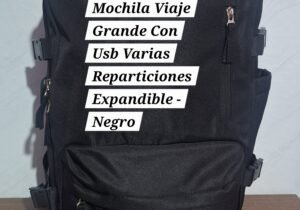 Mochila Viaje  Con Usb Varias Reparticiones Expandible